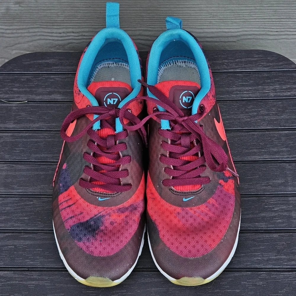 Nike Air Max Thea Print N7 Running Shoes Deep Garnet Red Sneakers Womens Size 9